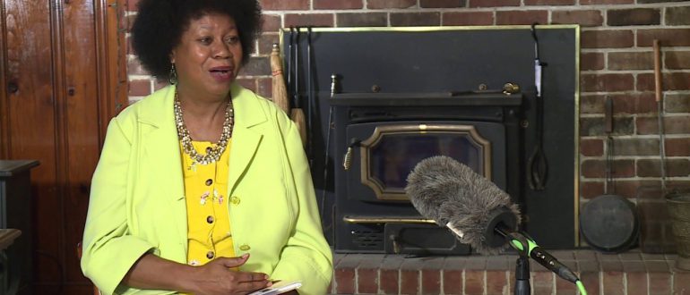 Elizabeth Charity, founder of Youth Corporation, Inc. being interviewed by CBS 6 News